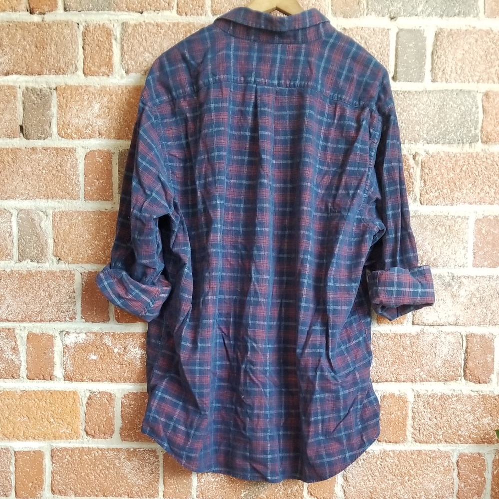 oversized plaid button down - Picture 2 of 3